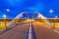 Architecture of highway viaduct at night Royalty Free Stock Photo