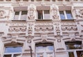 Architecture of the historic building with Windows and arches Royalty Free Stock Photo