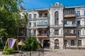 Architecture of the historic district of Podil, Kyiv, Ukraine