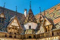 Architecture of the historic Hospices of Beaune, France Royalty Free Stock Photo