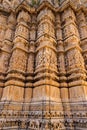 Architecture of historic Jagadish temple in Udaipur built in 1651, shows intricate sculpture Royalty Free Stock Photo