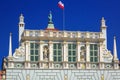 Architecture of historical Artus Court in Gdansk Royalty Free Stock Photo