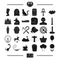 Architecture, history, circus and other web icon in black style.pass, tourism, entertainment, icons in set collection.