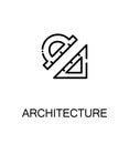 Architecture icon or logo for web design. Royalty Free Stock Photo