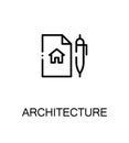 Architecture icon or logo for web design. Royalty Free Stock Photo