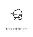 Architecture icon or logo for web design. Royalty Free Stock Photo