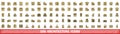 100 architecture icons set, color line style Royalty Free Stock Photo