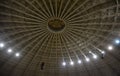 Architecture. Indoor sports gym with modern architecture. Brazil, South America. top-down view