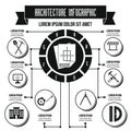 Architecture infographic concept, flat style