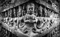 An architecture inside an Angkor Wat, Siem Reap, Cambodia. Royalty Free Stock Photo