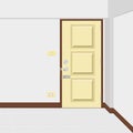 Architecture inside room apartment illustration