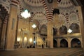 Architecture and interior decoration of the mosque Heart of Chechnya in the city of Grozny. Russia, the North Caucasus.