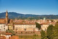 Architecture and landmark of Florence. Scenic view on hart of amazing Florence city and the Cathedral Santa Maria del Fiore at Royalty Free Stock Photo