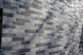Wall cladding made of clinker brick strips, also known as flat bricks. Berlin, Germany, Europe. Royalty Free Stock Photo