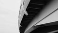 Bridge detail black and white. architecture lines. abstract background