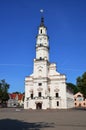 Architecture in Lithuania - Kaunas Town hall is called `The white swan` Royalty Free Stock Photo