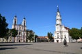 Architecture in Lithuania - Kaunas Town hall is called `The white swan` Royalty Free Stock Photo