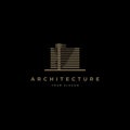 Architecture logo with black and gold color Royalty Free Stock Photo