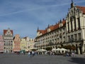 Architecture medieval facades Market Square, one of the largest medieval squares in Europe.