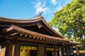 Architecture in Meiji-jingu shrine, Harajuku Tokyo Japan, Japanese traditional culture Royalty Free Stock Photo