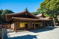 Architecture in Meiji-jingu shrine, Harajuku Tokyo Japan, Japanese traditional culture Royalty Free Stock Photo