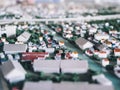 Architecture Model city town street Planning Tilt shift blur effect