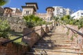 Architecture, monument building, house, casa de los navajas,neo-mudejar style in Torremolinos,Spain. Royalty Free Stock Photo