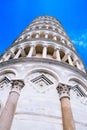 Architecture and monuments in Italy. Leaning Tower of Pisa. Royalty Free Stock Photo