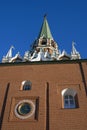 Architecture of Moscow Kremlin. Trinity tower