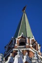 Architecture of Moscow Kremlin. Trinity tower