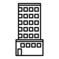 Architecture multistory building icon outline vector. City plan area Royalty Free Stock Photo