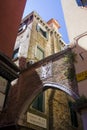 Architecture of narrow street of Venice, Italy Royalty Free Stock Photo