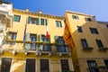 Architecture of narrow street of Venice, Italy Royalty Free Stock Photo