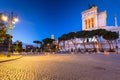 Architecture of the National Monument in Rome at night, Italy Royalty Free Stock Photo