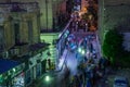 Architecture and night street scene from Egypt, Alexandria 2018 Royalty Free Stock Photo