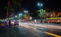 Architecture and night street scene from Egypt, Alexandria 2018 Royalty Free Stock Photo