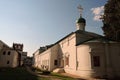 Architecture of Novodevichy Convent and rowan berries tree