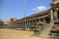 Architecture of old buddhist in Angkor Archeological park. Monument of Cambodia - Siem Reap. Popular movie scenery.