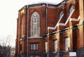 Sankt-Petersburg architecture old church sunlight day brick wall windows Royalty Free Stock Photo