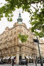 The architecture of the old city of Prague. Ancient buildings, cozy streets