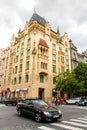 The architecture of the old city of Prague. Ancient buildings, cozy streets