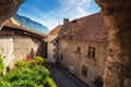 Architecture Old Historical and Famous Place Medieval of Chillon Castle, Beautiful Ancient Building Scenic of Swiss Culture at
