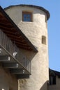 Architecture of an old mill in Verres in the Aosta Valley