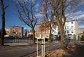 Gniezno, Poland, Architecture in the old town of the city in golden sunlight. Cityscape.