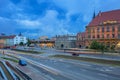 Architecture of the old town in Gdansk from Forum mall, Poland. Royalty Free Stock Photo