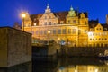 Architecture of the old town of Gdansk at Motlawa river, Poland Royalty Free Stock Photo