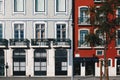 Architecture in the Old Town of Lisbon, Portugal. Lisbon Buildings Facade With Typical Portuguese Tiles Royalty Free Stock Photo