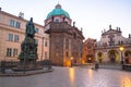 Architecture of the old town in Prague with King Charles statue, Czech Republic Royalty Free Stock Photo