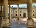 Architecture, patio, colonnade, sun, marble floor Royalty Free Stock Photo