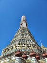 Architecture of Phra Prang Wat Arun Or The Temple of Dawn is beautiful.